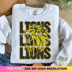 Yellow School Spirit Graphic Print Top, Yellow Graphic Print Top For School Spirit, Yellow Graphic Print Tops For Sports Events, Yellow Tops With Sublimation Print For Sports Events, Glitter Shirt, Lion Shirt, Shirt Sublimation, Spirit Shirts, Download Button