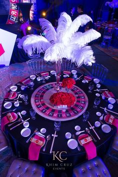 Black linen Craps Table, Casino Royale Theme, James Bond Party, Casino Wedding, Roulette Table, Casino Roulette