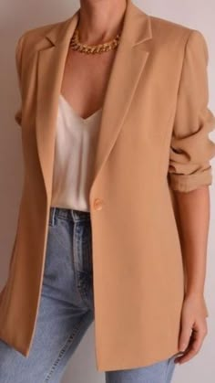 Blazer And Jeans, Work Outfits Women, Looks Style, Work Attire, Womens Casual Outfits