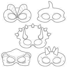 four masks with different shapes and sizes