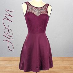 5 For $25 (Like Or Add 5 Items With "5/$25" In The Title To A Bundle And I'll Send You A $25 Offer.) Bundle And Save! Nwot (New Without Tag) H&M Burgundy Fit & Flare Mini Dress Size: 6 (Small) Details: - Scoop Neckline - Sleeveless - Embroidery Detailing Measurements: - 24.5" Chest - 24" Length Originally: $40 Please Review The Photos And Let Me Know If You Have Any Questions. Thank You For Stopping By! - Kalao Outlet (Please Give Me A Follow! I Post New Inventory Weekly.) H&m Spring Dresses With Lace Trim, Fitted Lined Dress By H&m, Fitted Lined Dress From H&m, H&m Fitted Lined Dress, Stretch Summer Dresses By H&m, Summer Stretch Dresses By H&m, H&m Fitted A-line Dresses, Fitted A-line Dress From H&m, H&m Stretch Dresses For Summer