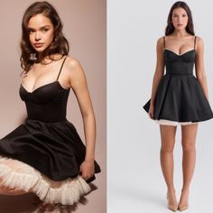 House Of Cb Mini Dress, Voluminous Layers, Tulle Mini Dress, House Of Cb Dresses, Black Tulle, House Of Cb, Tall Girl, Black N White Dress, House Dress