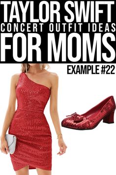 taylor swift concert outfit ideas for moms example 22 - red sequined dress