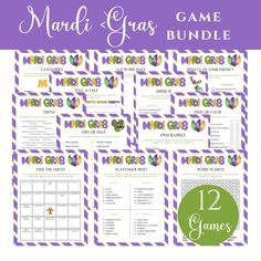 the mardi gras game bundle includes games and activities