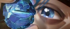 a close up of a person holding a crystal ball