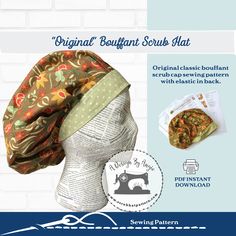 the sewing pattern has been designed to be used as a headpiece for hats and scarves