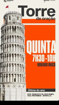 an advertisement for the tour of the leaning tower of pisa, with text in spanish