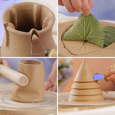 the process of making a vase with clay