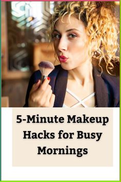 Conquer your mornings with 5 game-changing makeup hacks that will have you looking fabulous in just 5 minutes. Perfect for busy bees who want to slay the day without sacrificing beauty sleep. #MakeupHacks #5MinuteMakeup #BusyMornings #QuickGlam Ways To Look Prettier, Flawless Makeup Tutorial, Quick Makeup Routine, Bronze Makeup Look, Facial Massage Techniques, Quick Makeup Tutorial, Look Prettier, 5 Minute Makeup, Morning Makeup