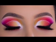 Red Eyeshadow Tutorial, Stila Glitter Eyeshadow, Maquillaje Cut Crease, Semi Cut Crease, Lilac Eyeshadow, Cut Crease Eye Makeup, Halo Eyeshadow