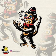 the monkey is dancing with his arms in the air and eyes closed, while another monkey has its mouth open