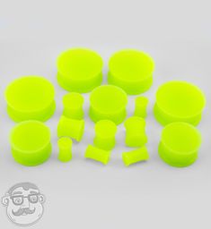 neon green plastic parts for the nintendo wii game