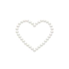 a heart made out of pearls on a white background