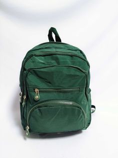 Verde  Collar  Poliamida   Embellished   Bolsa Feminina Mochila Grande, Womens Backpack, Backpacks, Collar, Color