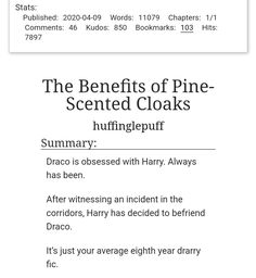 the benefits of pine - scented clacks info sheet