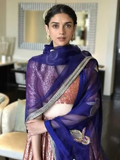 Dupatta Draping, Aditi Rao Hydari, Mango Clothing, Lehenga Crop Top, Aditi Rao, Raw Mango, Indian Dresses Traditional, Traditional Indian Outfits, Professional Wear