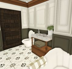 #bloxburg #bathroom 3x3 Bloxburg Bathroom Idea, Bloxburg Fall Bathroom, Bloxburg City, Bloxburg Building, Roblox House, City Ideas, Fall Bathroom, Cozy Bathroom, Bloxburg Ideas