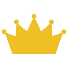 a yellow crown is shown on a white background