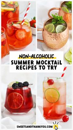 non - alcoholic summer cocktails to try for the next holiday party or any occasion