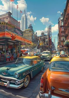 an image of a city street filled with cars