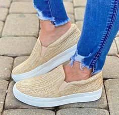 Such a cute and comfy Slip-on style Sneaker Extra Cushion Foam for maximum comfort Platform measures approximately 1.25" Stay True to size Platform Slip Ons, Platform Slip On Sneakers, Platform Sneaker, Stay True, Slip On Sneakers, Slip Ons, Slip On Sneaker, Slip On, Cream