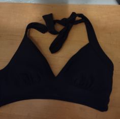 Nwot Never Worn Ladies Black Bikini Top Single Band For Back No Closure With Tie Around Neck Padding Is Removable Fitted Black Halter Top For Pool, Fitted Black Halter Top For Beach Season, Fitted Black Halter Top For Summer, Black Fitted Halter Top For Summer, Tie Around Neck, Dream Fashion, Clothing Shopping, School Clothes, No Closure