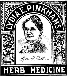 a black and white drawing of a woman's face with the words, hydre pnkhans herb medicine