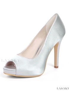 Lasaky - Exquisite Womens Peep Toe Stiletto Heel Wedding Pumps featuring a Platform Silver Open Toe Wedding Shoes For Banquet, Silver Fitted Heels For Wedding, Silver Open Toe Fitted Wedding Shoes, Fitted Silver Open Toe Wedding Shoes, Fall Toes, Wedding Pumps, Party Style, Style Elegant, Party Fashion