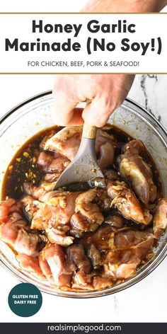 the recipe for honey garlic marinade no soy