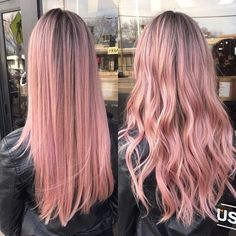 Tuns Bob Lung, Spring Hair Color Trends, Light Pink Hair, Hair Color Rose Gold, Pastel Pink Hair, Hot Hair Colors, Spring Hair Color, Spring Hair, Brown Blonde Hair