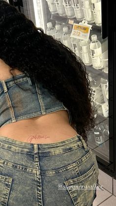 Tramp stamp 777 Tramp Stamp, 5 Star Tramp Stamp, Modern Day Tramp Stamp, Double Tramp Stamp, Back Tramp Tattoo, Back Dermals And Tramp Stamp, Trap Stamp Tattoos Black Women, Angel Tramp Stamp Tattoos, Girls Need Love Tattoo