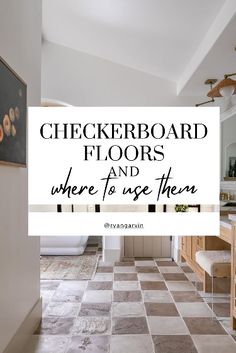 the checkerboard floors and where to use them are featured in this postcard