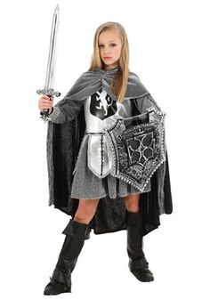 Warrior Knight Girl's Costume | Exclusive | Made By Us Knight Dress, Knight Outfit, Armor Dress, Princess Halloween Costume, Fest Outfits, Diy Kostüm, Costumes For Teens, Halloween Costumes For Teens