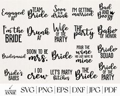 wedding svg files for bride and grooms