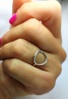 Simple Oval Sterling Silver Rings, Minimalist Oval Midi Rings, Simple Handmade Stackable Rings, Simple Oval Ring For Gift, Handmade Simple Round Rings, Modern Oval Midi Rings As Gift, Simple Handmade Round Rings, Modern Oval Midi Rings For Gift, Everyday Simple Oval Rings