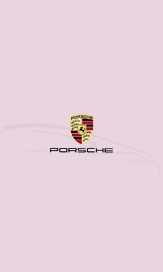 the porsche logo on a pink background