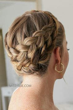 Double Dutch Crown Braid | MISSY SUE Haircuts For Black Woman, Dutch Crown Braid, Braided Cornrows, Braid Hairstyles Ideas, Dutch Braid Crown, Kids Cornrow Hairstyles, Dutch Braid Updo, Crown Braid Updo