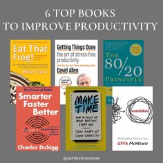 the top books to improve productivity are on display in this post - it - up