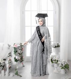 Style Wisuda, Kebaya Dress, Muslimah Dress, Wedding Dresses For Girls, Graduation Outfit