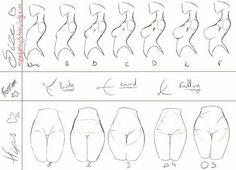 how to draw female butts step by step