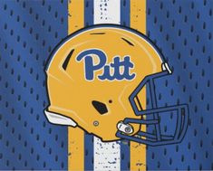 a football helmet with the word pitt on it