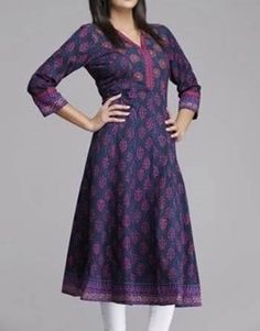 Kurtis Style, Purple Anarkali, Farida Gupta, Kurti Designs Latest