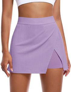 PRICES MAY VARY. Side Cut Split Hem Tennis Skirt▶ JoyGirl Split hem tennis skort is designed for comfort, style & movement. Outer split hem style helps to make you more flexible and fashionable during your workout. Composed with skirt outer and built-in lining shorts inner, golf skirt with shorts also gives you secure coverage while doing sports. Athletic Skorts with Side Pockets▶ This ladies skort is designed with 2 pockets, helps to release your hands when you doing sports. Additionally, the p Golf Skorts, Athletic Attire, Running Skirts, Golf Skirt, Athletic Skort, Athletic Skirt, Tennis Skirts, Tennis Skort, Skirt For Women