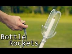 a person is holding a bottle rocket in their hand with the words bottle rockets on it