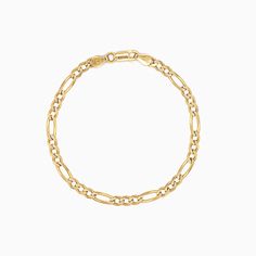 Gold Figaro bracelet Gold Figaro Chain, Figaro Bracelet, Gold Bracelets, Figaro Chains, Figaro Chain, Neck Chain, Chain Bracelet, Classic Looks, Gold Chains