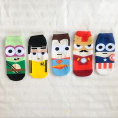 New Set Of 5 Pairs Of Marvel And Dc Comics Superhero Ankle Socks - Unisex Marvel And Dc Comics, Superhero Socks, Glitter Stockings, New Era Beanie, Marvel And Dc, Neon Shirts, Slouch Socks, Calf Sleeve, Dc Comics Superheroes