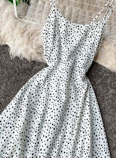 Cute A line polka dot dress summer dress 042 Fabric: blended Color: champagne, black, red, white Size(cm): S, M, L S length 112 bust 80 waist 68 M length 113 bust 84 waist 72 L length 114 bust 90 waist 76 White A-line Sundress For Party, Polka Dot A-line Mini Dress For Summer, Chic A-line Polka Dot Dress, White Sleeveless Square Neck Party Dress, Chic Polka Dot Sundress For Summer, Spring A-line Polka Dot Midi Dress, Polka Dot A-line Spring Midi Dress, Polka Dot A-line Midi Dress For Spring, Chic Polka Dot Summer Dresses