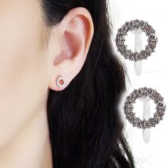 Crystal clip on earrings - open circle invisible clip on earrings - non pierced earrings - tiny silver rhinestone stud clip on earrings 🌟More pierced look and comfortable invisible clip on earrings are available at MiyabiGrace home page. Please click the link below https://www.etsy.com/shop/MiyabiGrace 🌟More stud style clip on earrings. https://www.etsy.com/jp/shop/MiyabiGrace?show_panel=true&search_query=invisible+stud Details ◆Length:0.31 inches (0.8 cm) ◆Weight:1 g (0.04 oz) ◆Color: Silver Silver Round Clip-on Earrings With Sparkling Stones, Clip On Earring, Stud Style, Loop Earrings, Earrings Crystal, Rhinestone Studs, Silver Rhinestone, Earring Findings, Look Plus