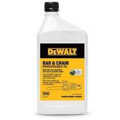 a bottle of dewt bar and chain cleaner