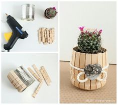 several different types of items made out of wood